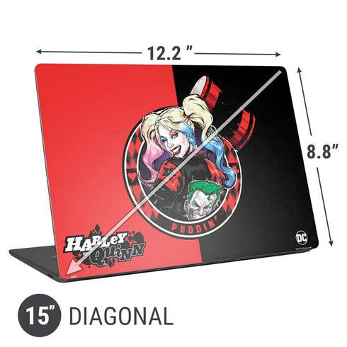 DC Comics Harley Quinn Puddin Universal Laptop 15in (12.2 x 8.8in) Skin